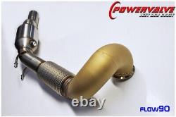 VW GOLF R MK7.5 / GPF 90MM BCS Downpipe- 100 Cell Sports Cat WEB SALE NOW ON